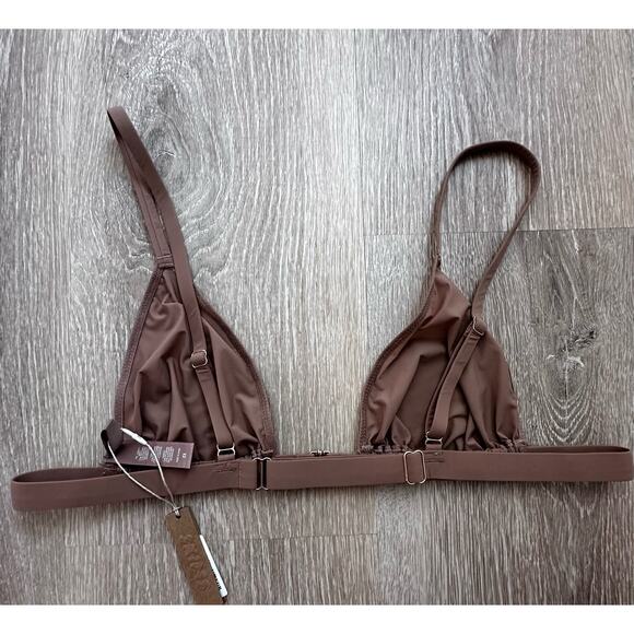 Skims | Mesh Plunge V Bra Bralette | Brown/Tan | NWT | SZ 2X - Picture 4 of 6